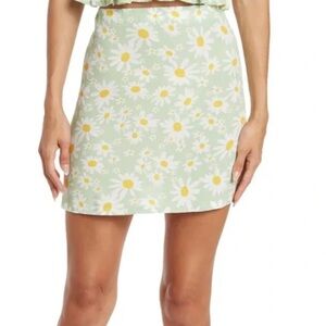 Women’s Elodie Floral Mint Mini Skirt~ L